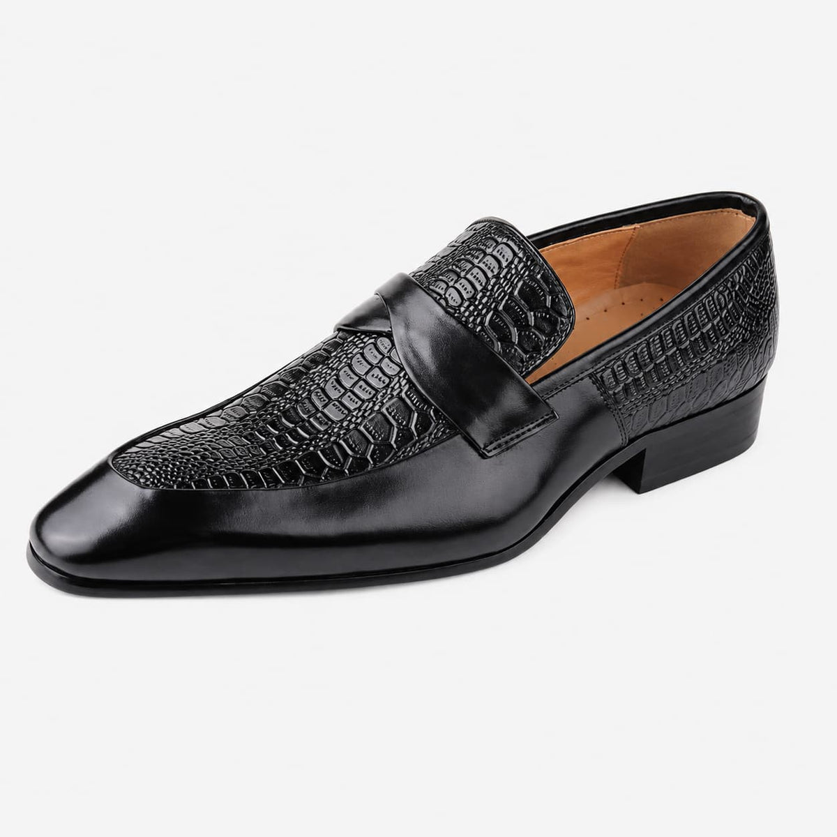 Mocassins À Bout Pointu En Cuir Véritable Pour Homme