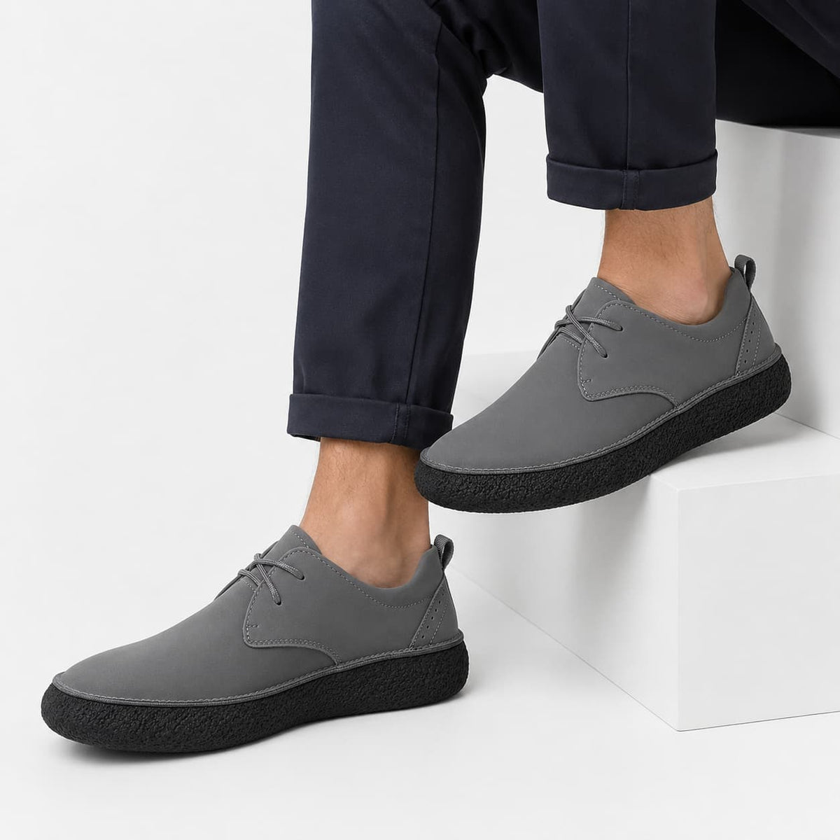 Bristol Chaussures en Daim Premium Confort Souple Semelle Caoutchouc Flexible