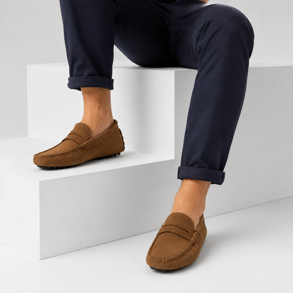 Mathieu Mocassins en Daim Slip-On Chaussures Confort Stabilité Casual