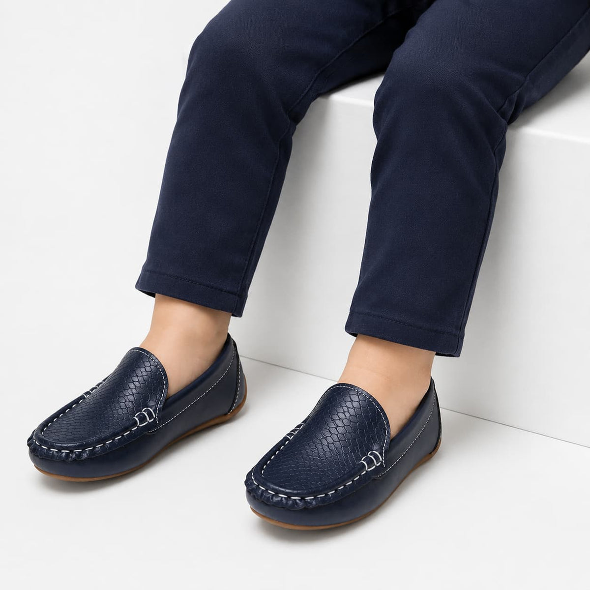 Mocassin À Enfiler En Cuir Souple Pour Enfant