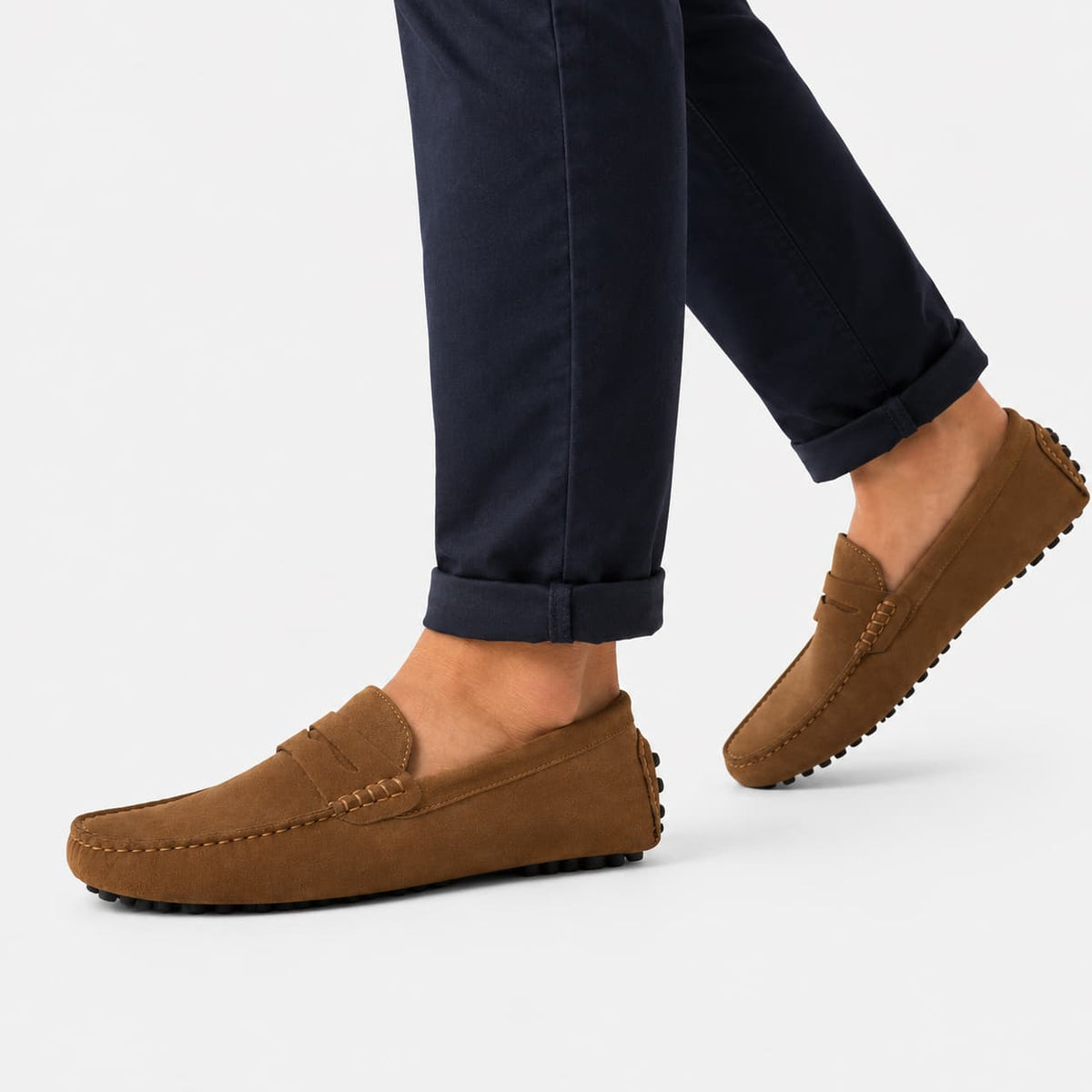Mathieu Mocassins en Daim Slip-On Chaussures Confort Stabilité Casual