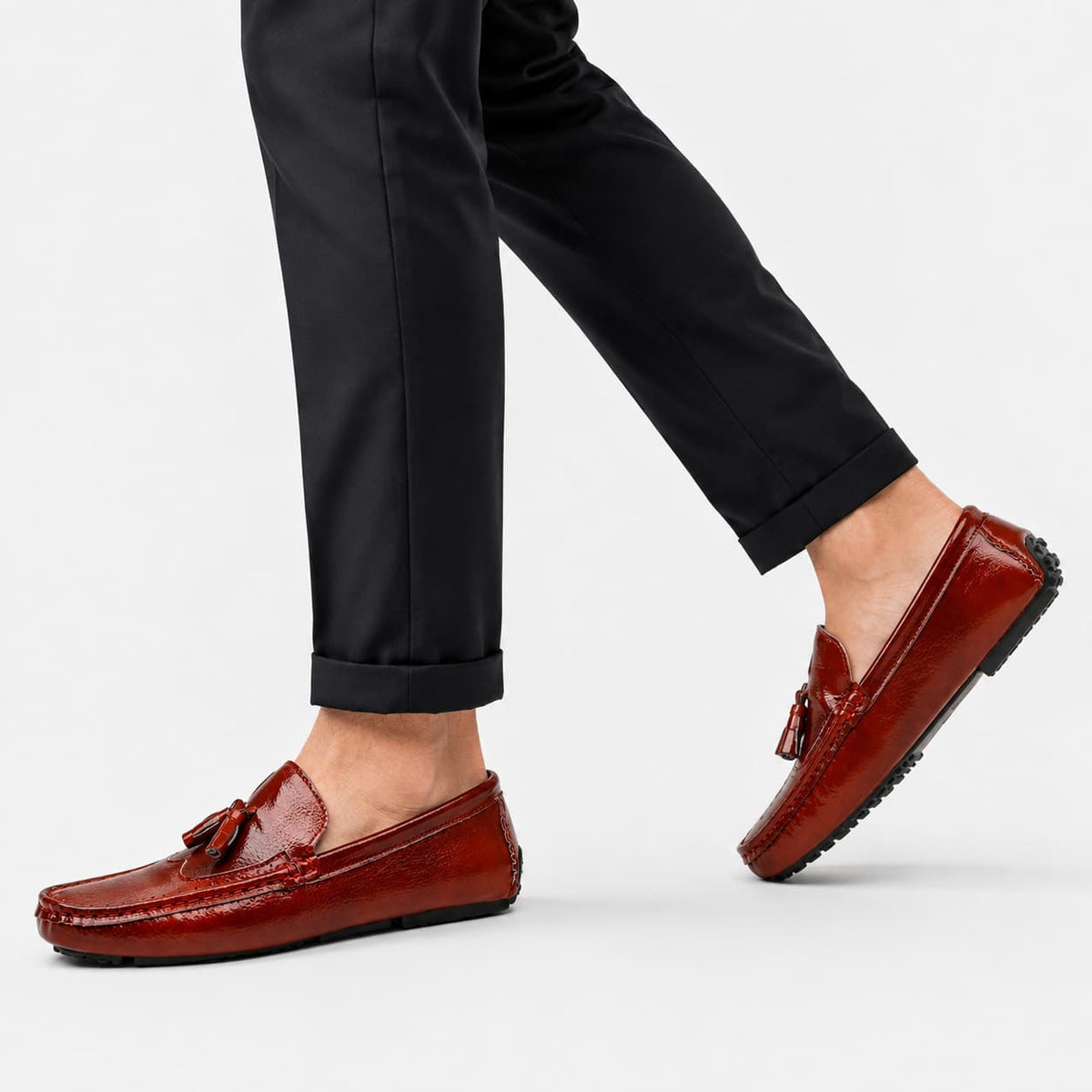 Mocassins À Gland En Cuir Avec Un Design Élégant Pour Hommes