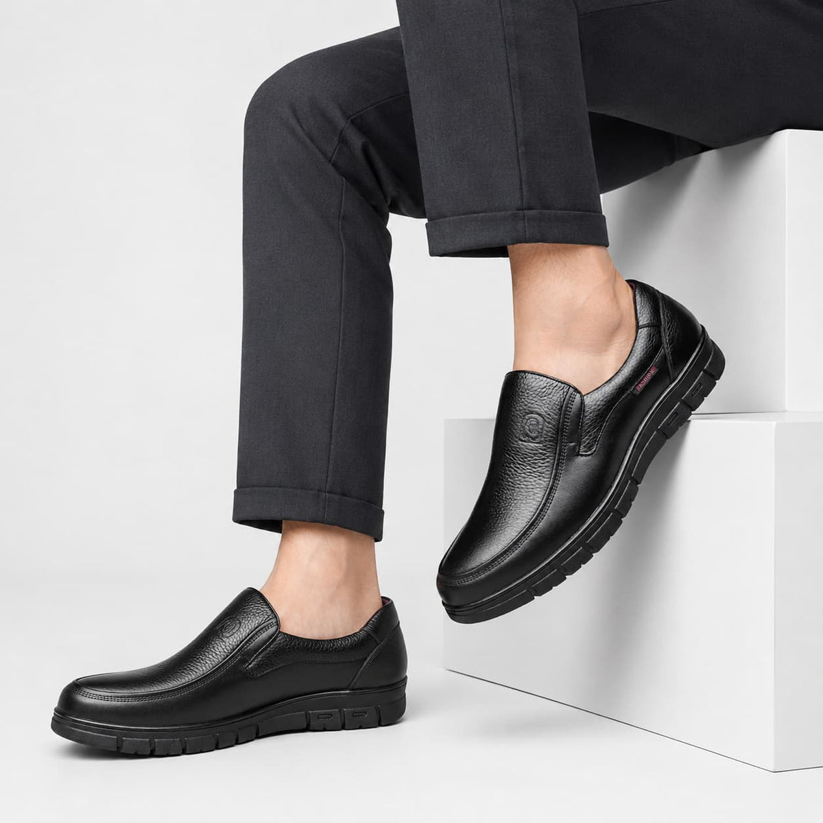 Mocassins Orthopédiques En Cuir De Vache Souple Pour Homme