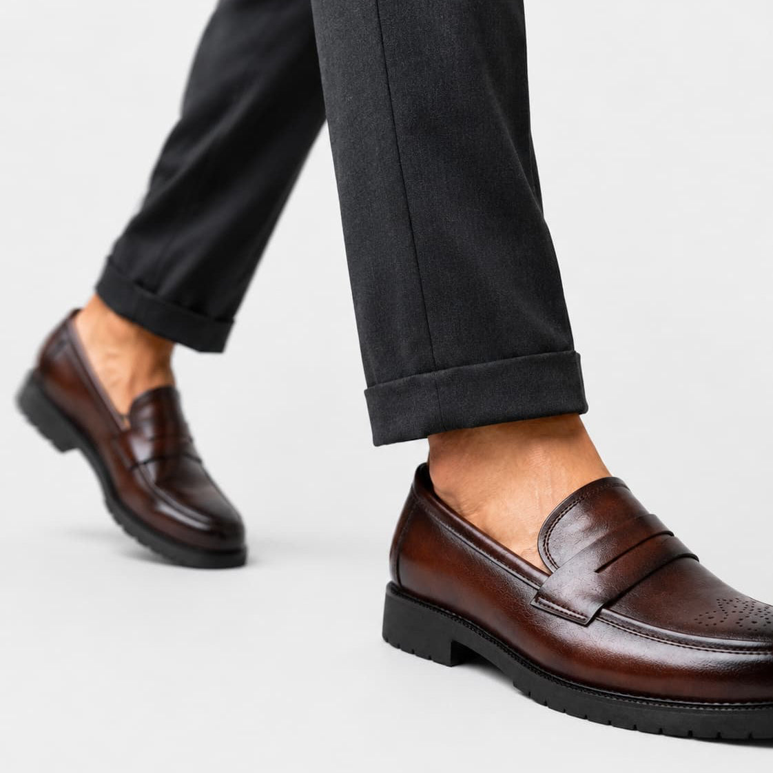 Mocassins Habillés En Cuir Véritable Pour Homme