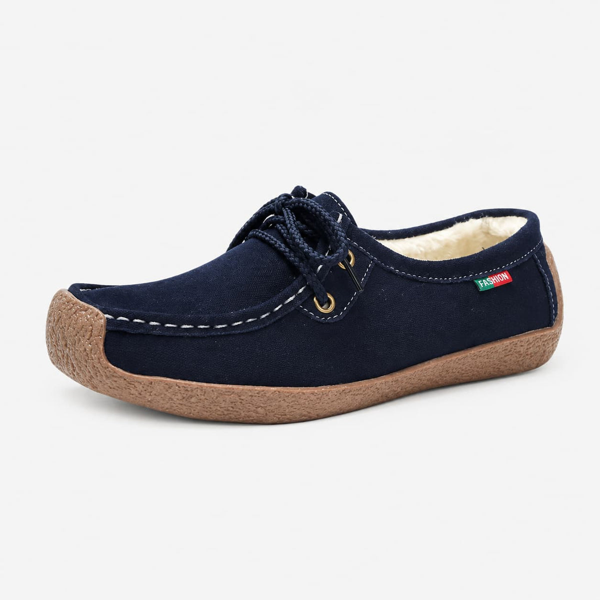 Mocassin En Daim À Lacets Pour Femmes