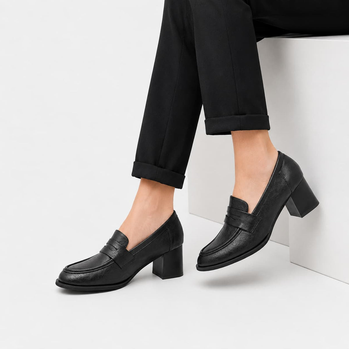 Mocassin À Talons 8cm Pour Femmes