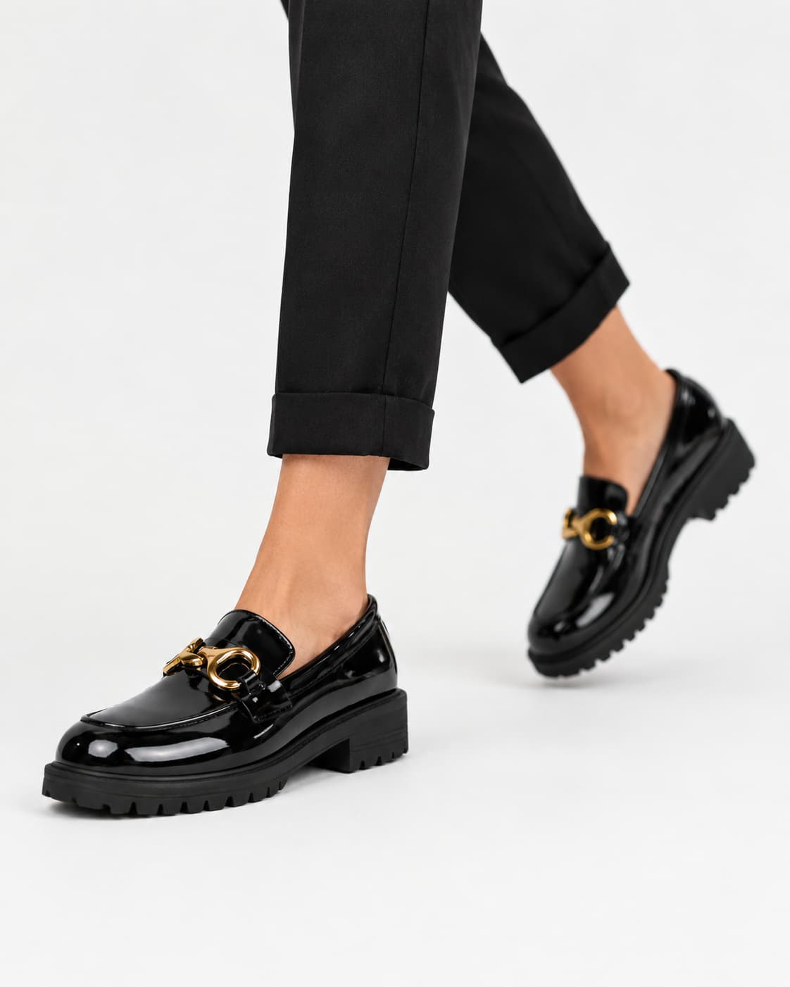 Mocassins À Plateforme De Style Britannique Pour Femme