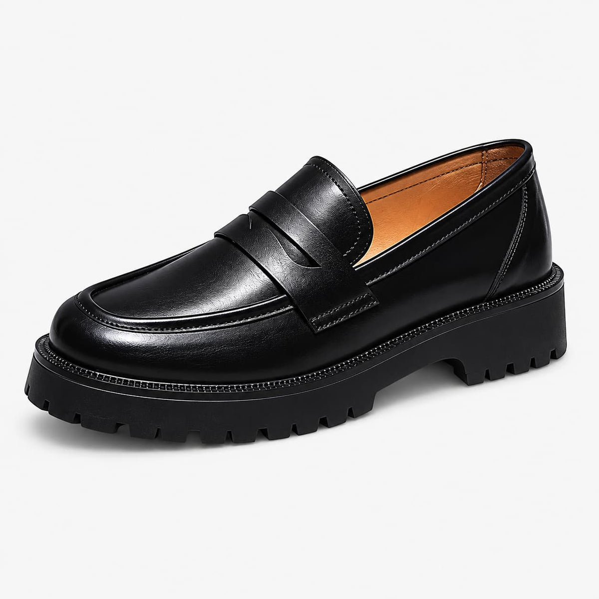 Mocassins En Cuir À Plateforme Pour Femmes