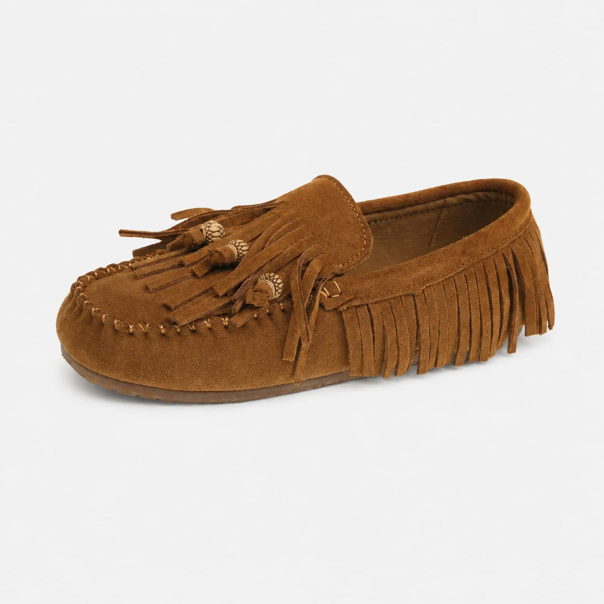 Mocassins À Franges En Daim Pour Femme