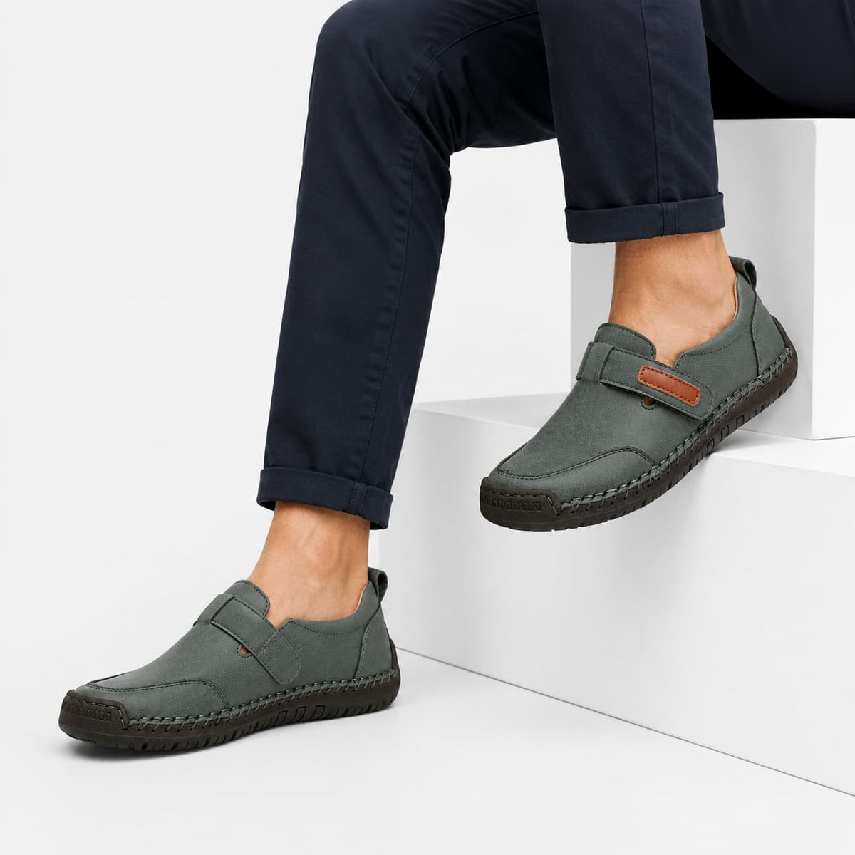 Mila Mocassins Slip-On Casual Bride Velcro Semelle Flexible Confort Quotidien