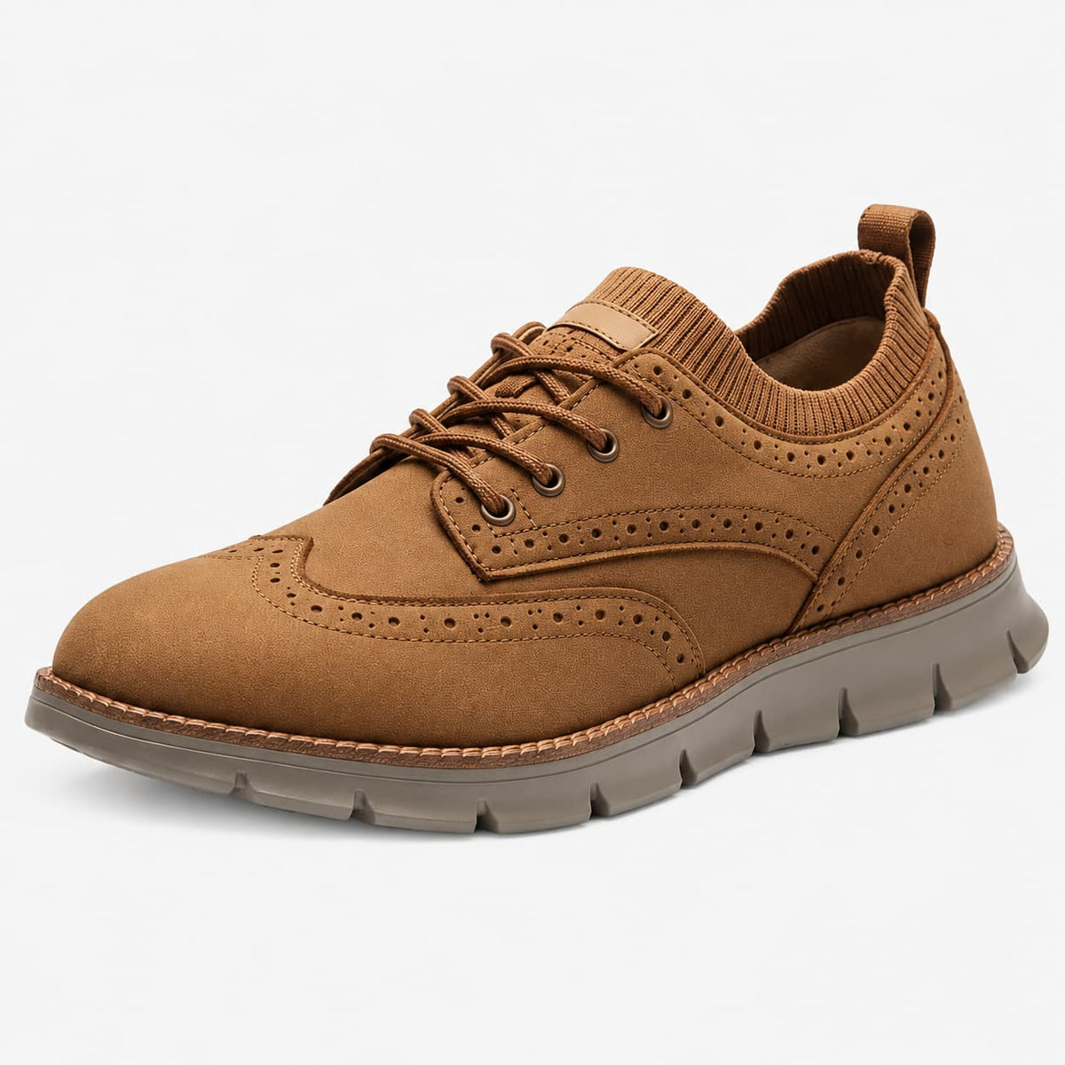 Louis Baskets en Daim Premium Style Brogue Casual Chic et Respirant