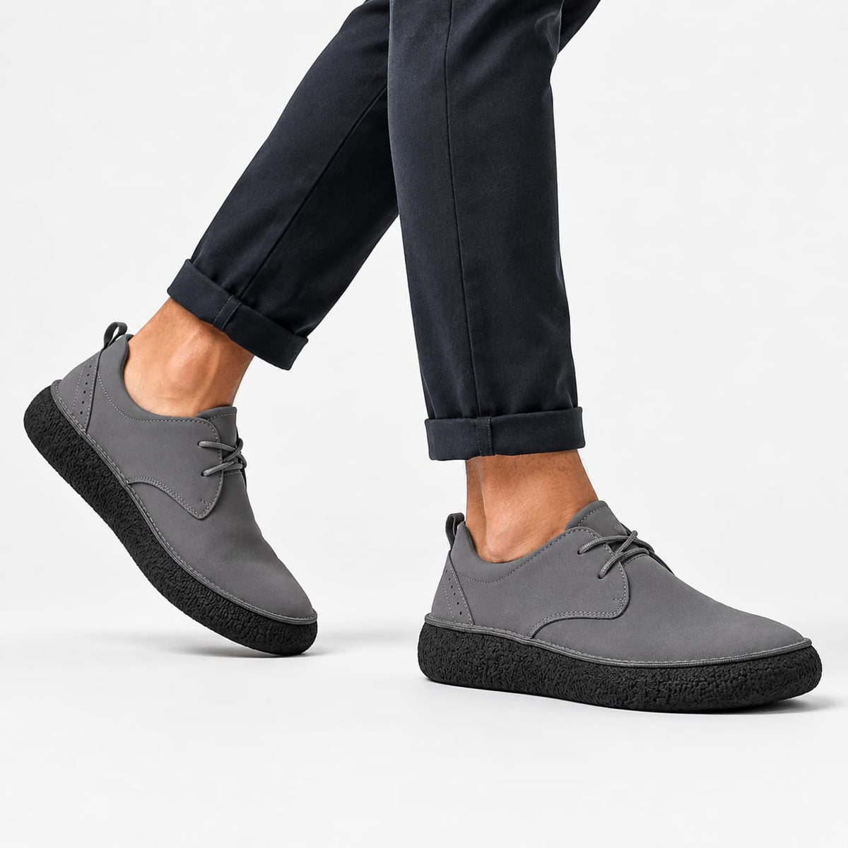 Bristol Chaussures en Daim Premium Confort Souple Semelle Caoutchouc Flexible