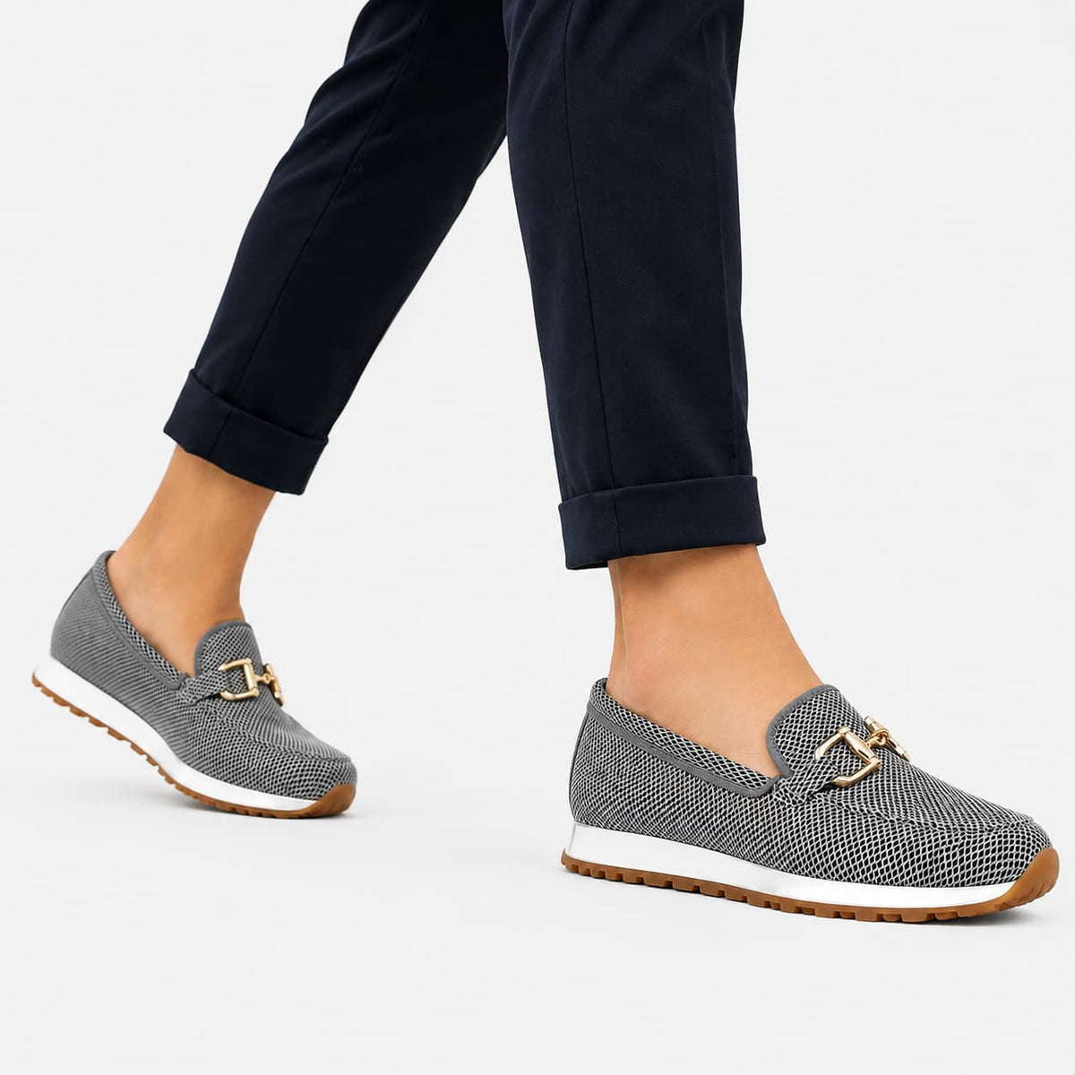 Beatrice Mocassins Slip-On avec Bit Métal Chaussures Confort Respirant Casual