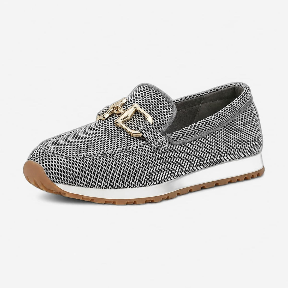 Beatrice Mocassins Slip-On avec Bit Métal Chaussures Confort Respirant Casual