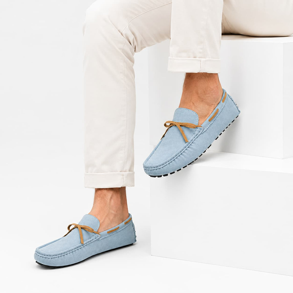 Mocassins À Boucle En Daim De Luxe Pour Homme
