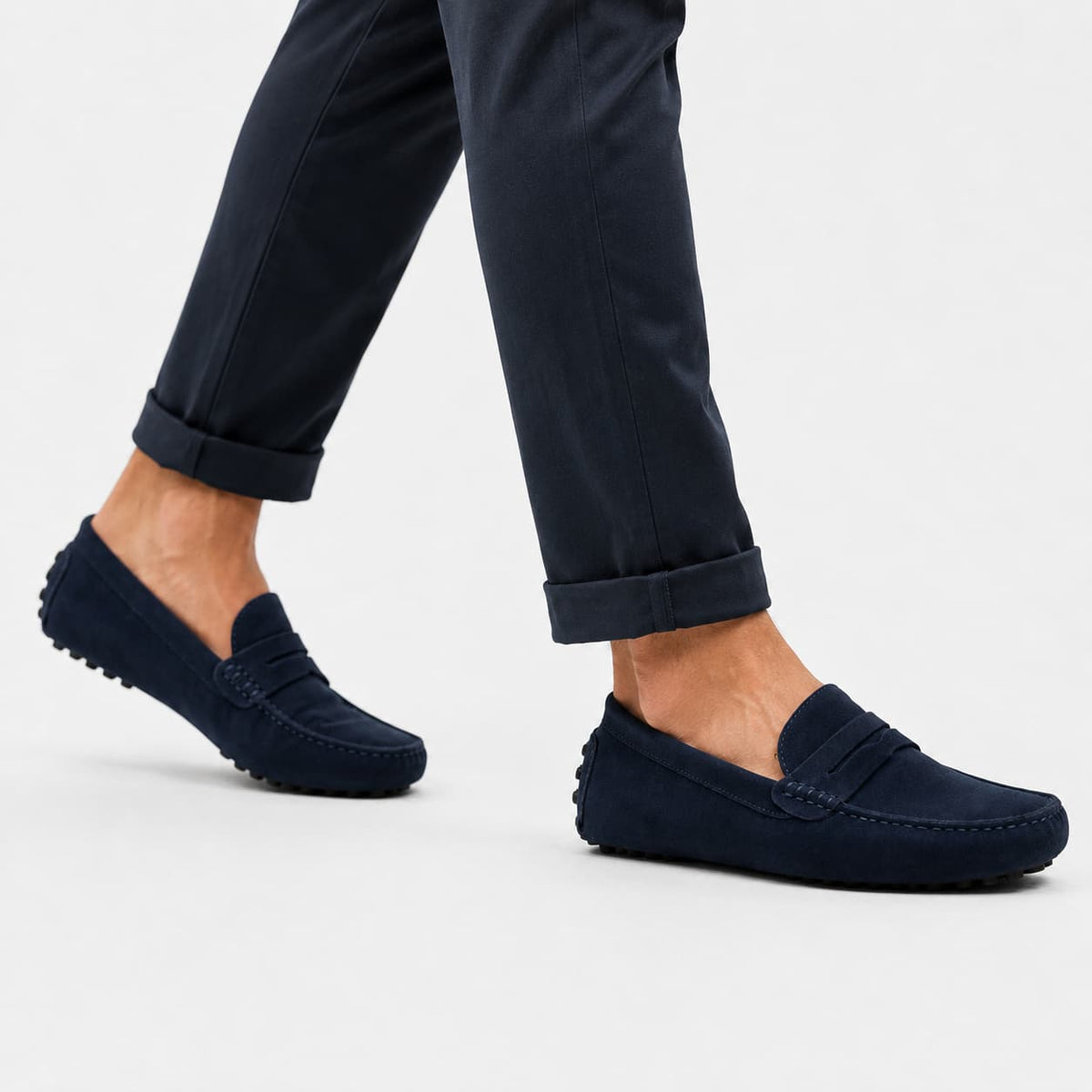 Mocassins Souples En Daim Pour Hommes