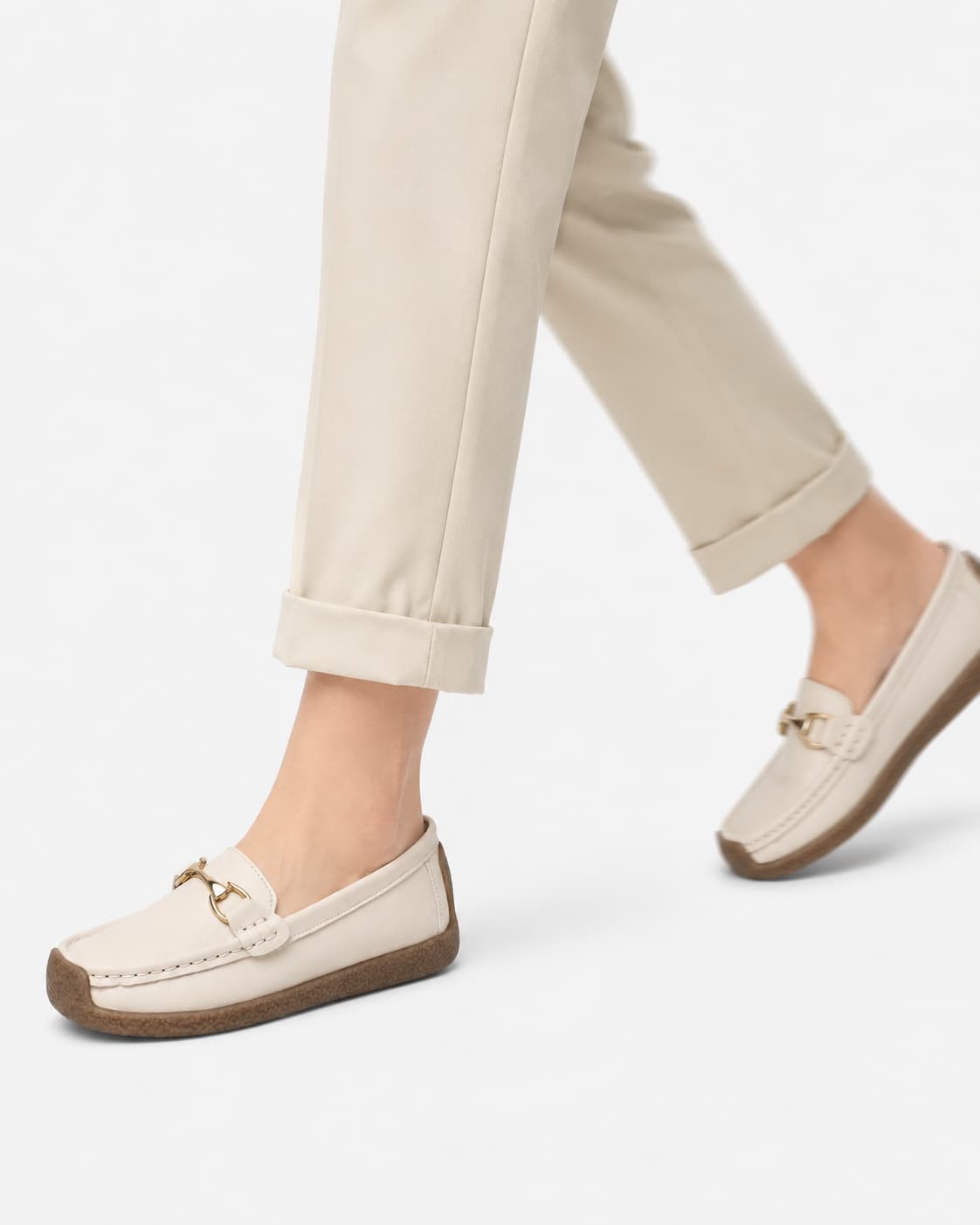 Mocassins À Glands En Cuir Et Bout Rond Pour Femme
