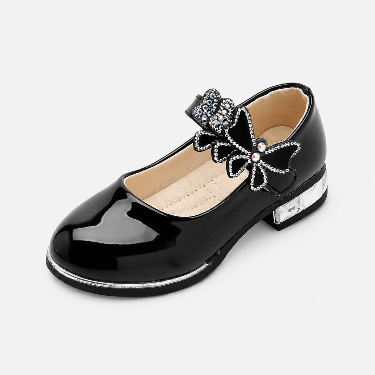 Mocassins Solides En Cuir Pour Fille