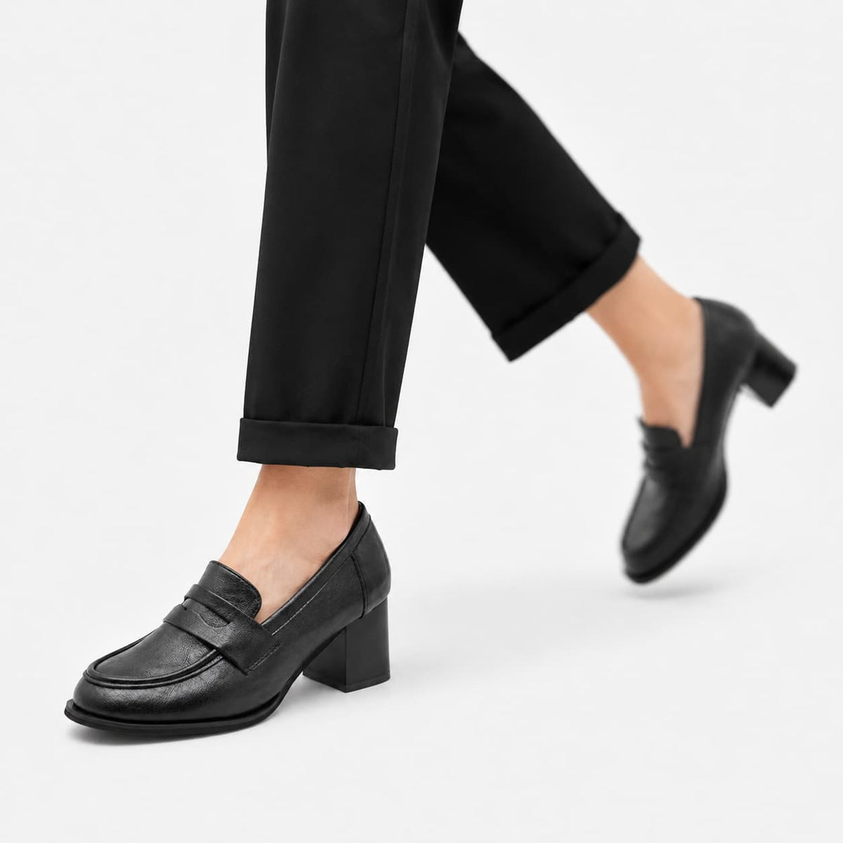 Mocassin À Talons 8cm Pour Femmes