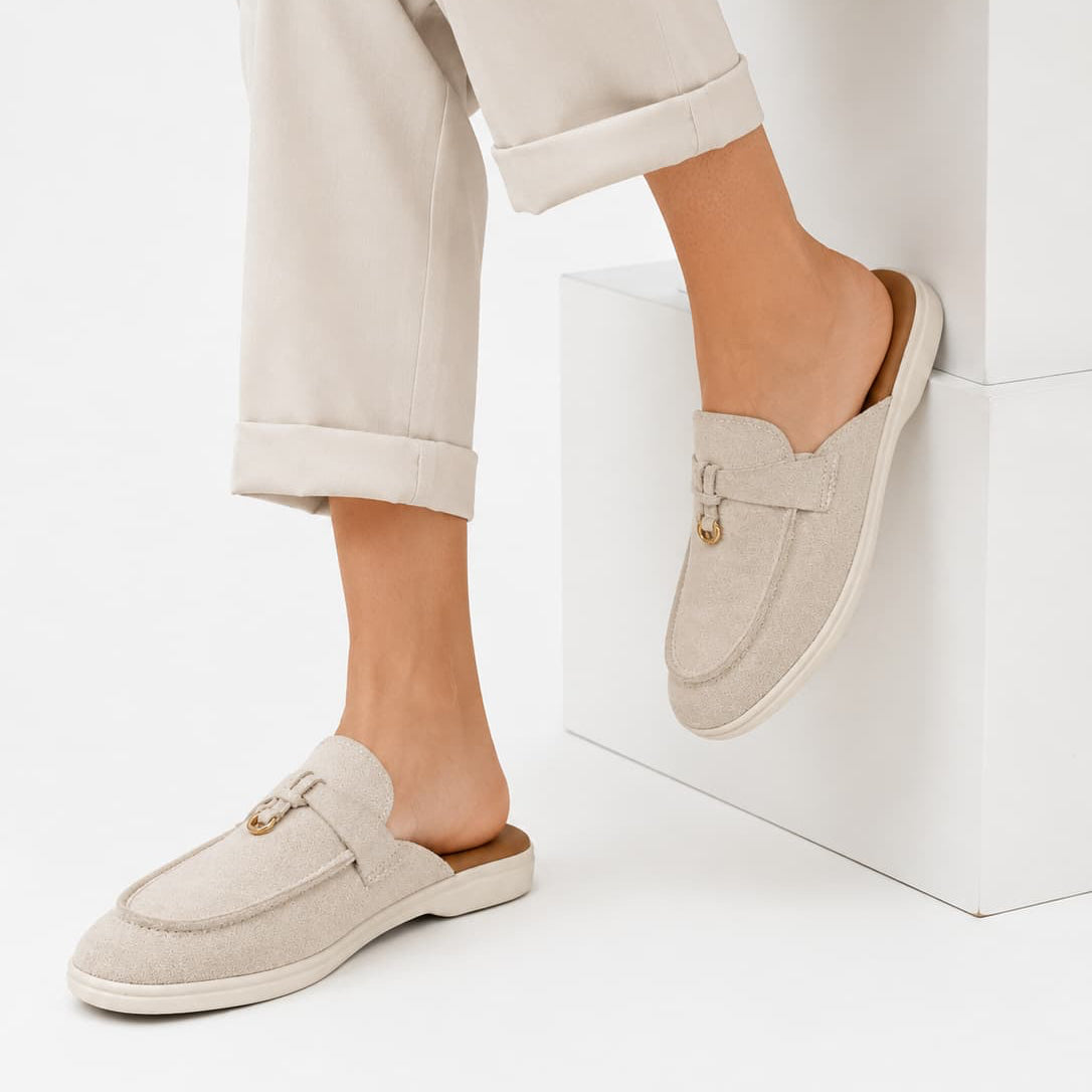 Mocassins À Glands Bi-Matière Effet Contrasté