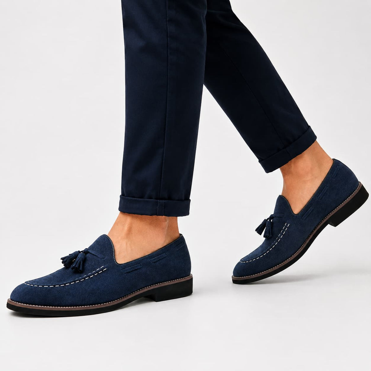 Mocassins À Glands En Daim Véritable Pour Homme